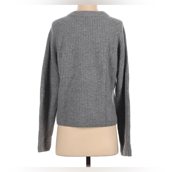 Quince 100% Mongolian Cashmere Jenni Kayne Fisherman Sweater Light Grey Medium - Picture 4 of 9